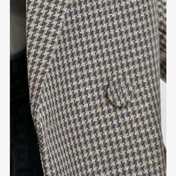 TRNY Oversized Relaxed Fit Mini Multi Colored Houndstooth Blazer Size M - Picture 6 of 13